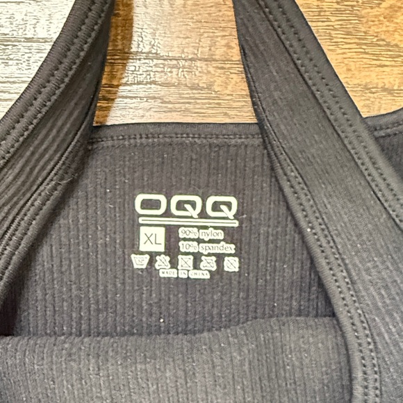 OQQ Black Women's Bodysuit XL - Picture 2 of 4